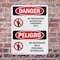 Signmission No Trespassing Authorized Only Bilingual Danger Sign, Plastic, 7in W x 10in L, 2PK OS-2PACK-DS-P-710-VS-1495 - alternate 3